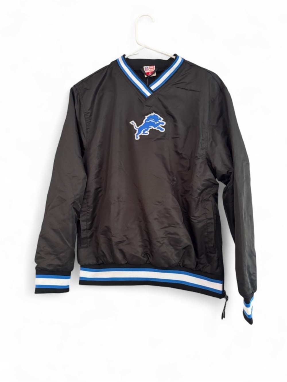 NWT NFL Detroit Lions Trainer’s Pullover Jacket Men’s Size XS $70 MSRP